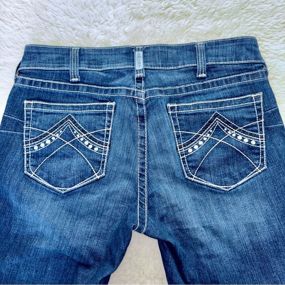 Ariat REAL Mid rise Classic Blue Bootcut Jeans size 32 S - Picture 3 of 12